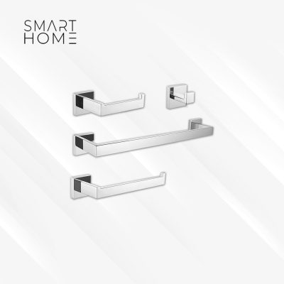 Set de baño Cromado 4 piezas