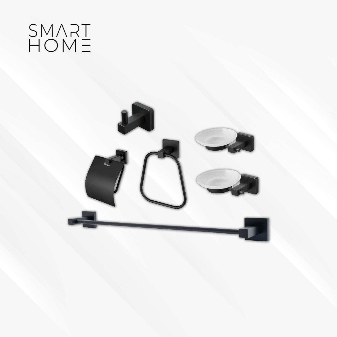 Set de baño Negro 6 piezas