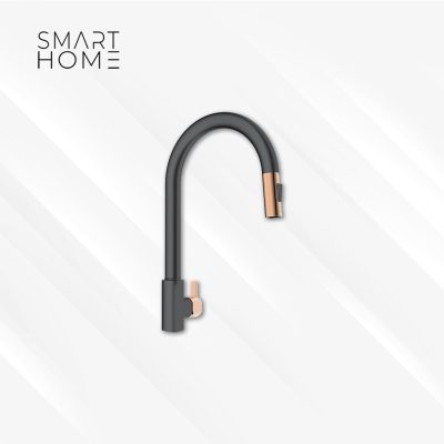 Grifo Retractil Negro con Gold Rose